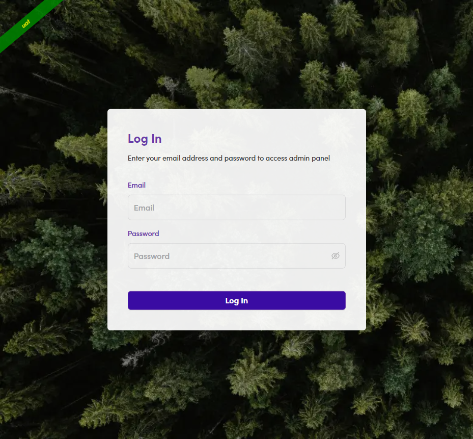 SDR login page