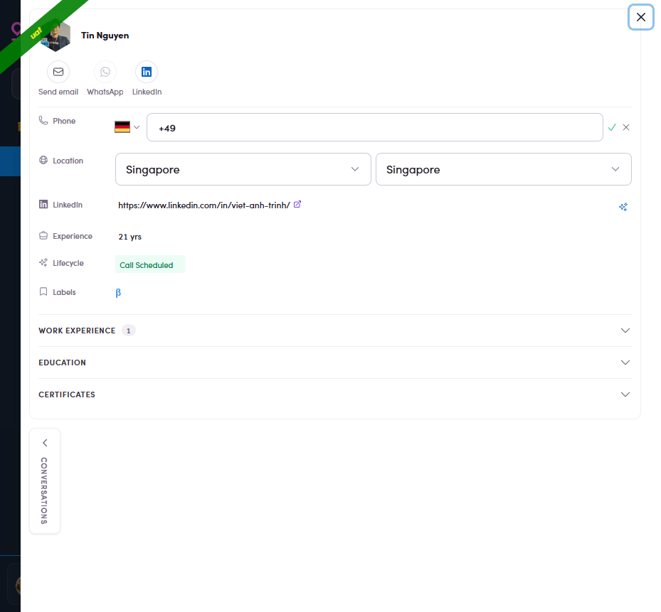 Inline location editor