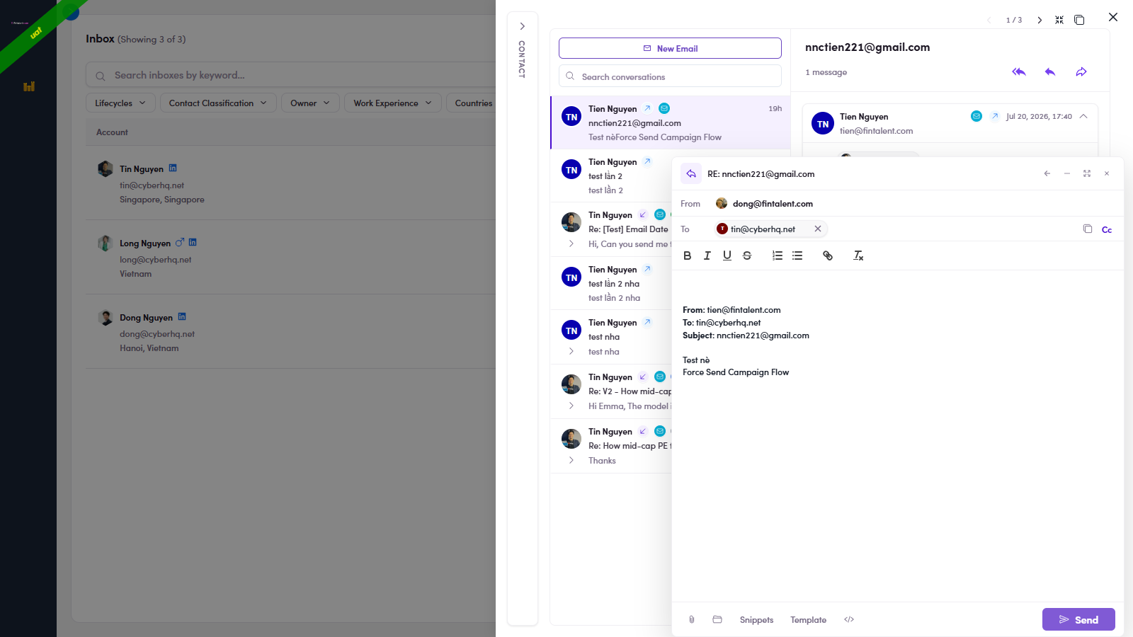 Reply compose window