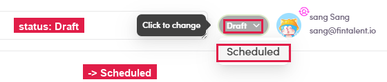 The campaign status control