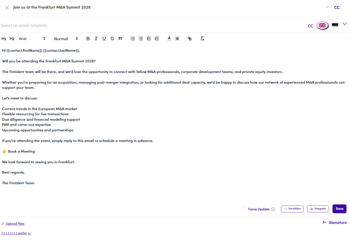 The step editor open for editing