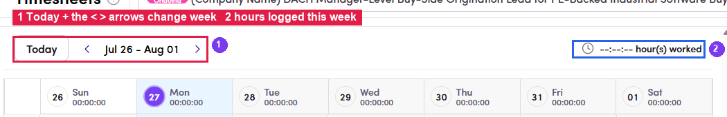 Week navigation