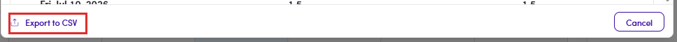 Export to CSV