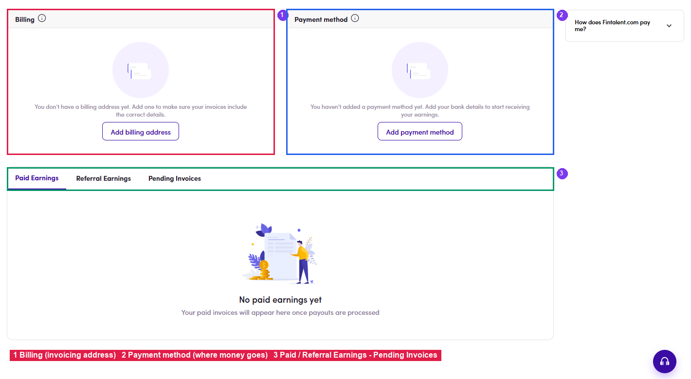 My Earnings page
