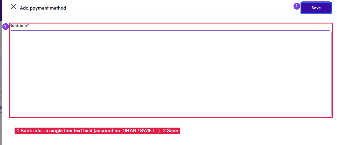 Add payment method form