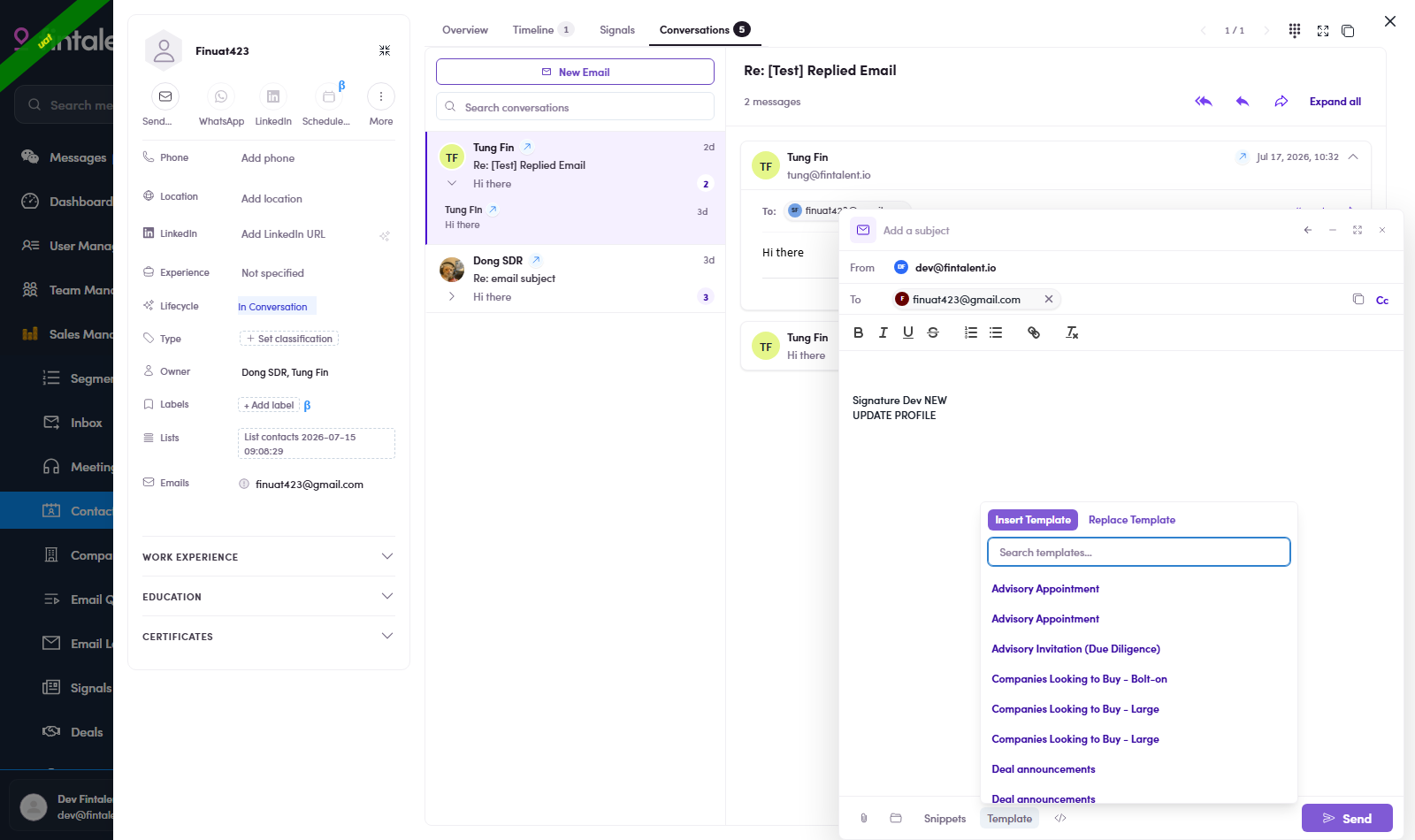 Template picker